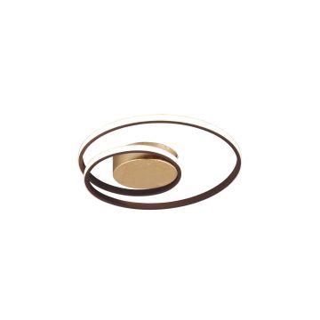 Zibal Plafoniera Led Spirale Oro Anticato Con Regolazione Intensita' Interruttore D.40Cm Trio 