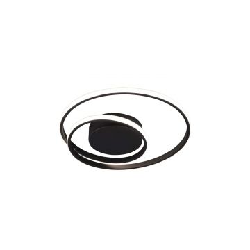 Zibal Plafoniera Led Spirale Nera Con Regolazione Intensita' Interruttore D.40Cm Trio 