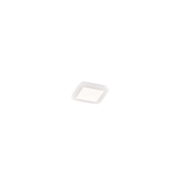Camillus Plafoniera Led Quadrata Metallo Bianco Opaco Con Funzione Dimmerabilita' Con Normale Interruttore A Parete Ip44 L. 17Cmx17Cm Trio 