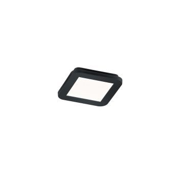 Camillus Plafoniera Led Quadrata Metallo Nero Opaco Con Funzione Dimmerabilita' Con Normale Interruttore A Parete Ip44 L. 17Cmx17Cm Trio 
