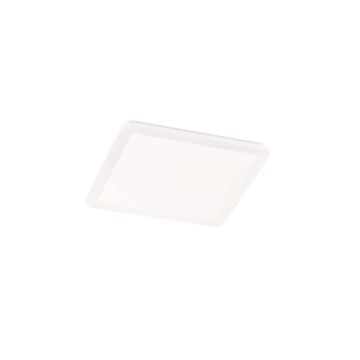 Camillus Plafoniera Led Quadrata Metallo Bianco Opaco Con Funzione Dimmerabilita' Con Normale Interruttore A Parete Ip44 L. 40Cmx40Cm Trio 