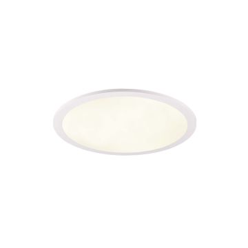 Tiberius Plafoniera Led Rotonda Bordo Bianco D. 40Cm Trio 