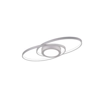 Galaxy Plafoniera Led Doppia Ellisse Alluminio Con Luce Centrale E Regolazione Intensita' Con Interruttore L.57Cm Trio 