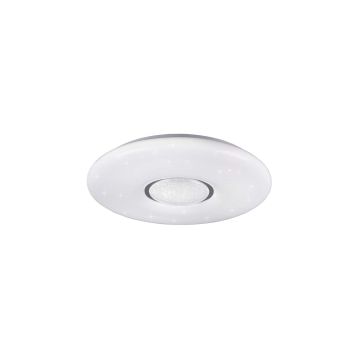 Lia Plafoniera Led Con Tecnologia Multifunzione " Wiz " Diffusore Effetto Cielo Stellato E Centrale Effetto Cristallo D. 41Cm Trio 