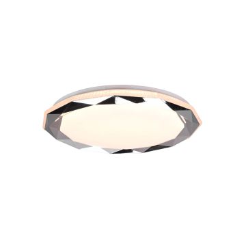 Ando Plafoniera Led Bordo Cromato Con Tecnologia " Wiz " Multifunzione D. 50Cm Trio 