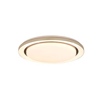 Atria Plafoniera Led Bordo Nero Con Telecomando Multifunzione Con Diffusore Effetto Cielo Stellato D.48Cm Trio 