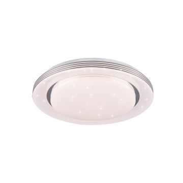 Atria Plafoniera Led Con Telecomando Multifunzione Con Diffusore Effetto Cielo Stellato D.27Cm Trio 