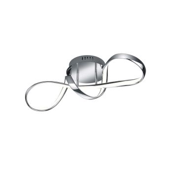 Perugia Plafoniera Led Cromo Con Dimmerazione Ad Interruttore L.60Cm Trio 