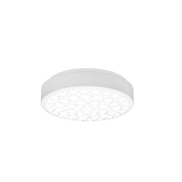 Chizu Plafoniera Led Rotonda Bianca Effetto Cerchi D. 28Cm Trio 