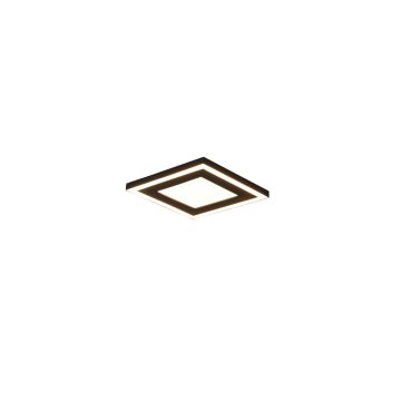 Carus Plafoniera Led Quadrata Bordo Nero Doppio Interruttore Per Accensioni Separate 20Cm X 20Cm Trio 