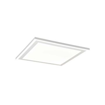 Carus Plafoniera Led Quadrata Bordo Bianco Doppio Interruttore Per Accensioni Separate 43Cm X 43Cm Trio 