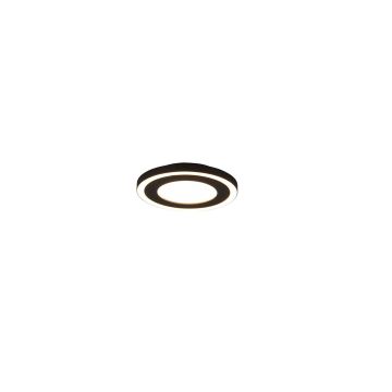 Carus Plafoniera Led Rotonda Bordo Nero Doppio Interruttore Per Accensioni Separate D. 20Cm Trio 
