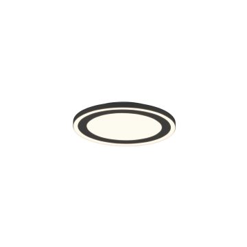 Carus Plafoniera Led Rotonda Bordo Nero Doppio Interruttore Per Accensioni Separate D. 33Cm Trio 