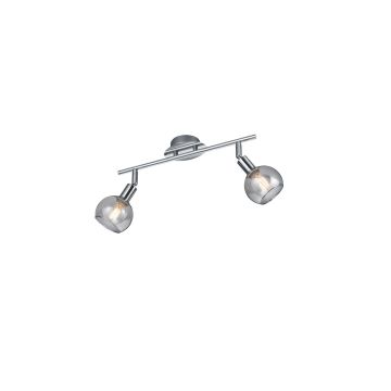 Brest Barra 2 Spots Metallo Cromo Con Vetri Fume' L. 40Cm Trio Grigio 25%