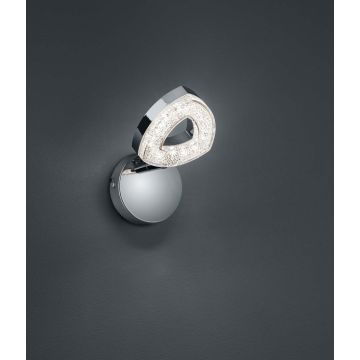 Tours Spot Singolo Led Integrati In Diffusore Triangolo Cromato Trio Grigio 25%