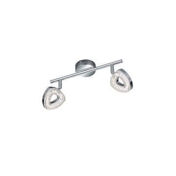 Tours Barra 2 Spots Led Integrati In Diffusore Triangolo Cromato Trio Grigio 25%