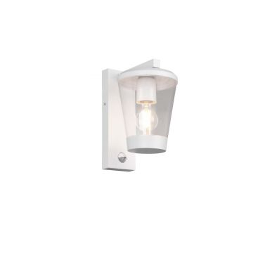 Cavado Applique Da Esterno Antracite Con Diffusore Trasparente Ip44 Con Sensore Movimento H. 28Cm Trio Bianco
