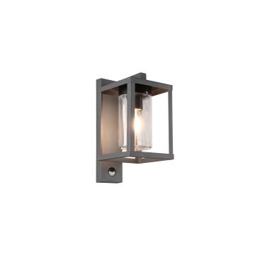 Lunga Applique Da Esterno Antracite Con Sensore Di Movimento Ip44 H. 33,5Cm Trio Antracite