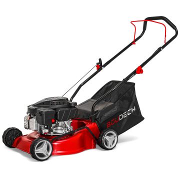 Jukut 127 - Tosaerba a spinta con motore 4 tempi a benzina da 127cc e lama in acciaio da 400 mm Boudech Nero