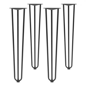 Set di 4 piedi per tavolo - forma triangolare Frankystar Nero