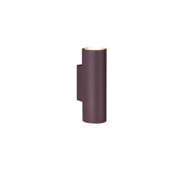 Marley Applique Cilindro Metallo Ruggine Biemissione H. 18Cm Trio Mogano