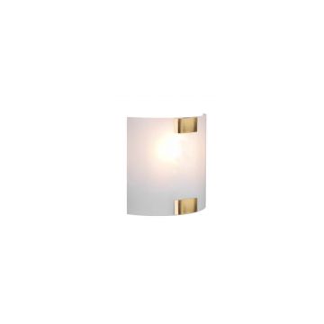 Pura Applique Vetro Quadrata Ganci Metallo Ottone Invecchiato 20X20Cm Trio Ottone antico