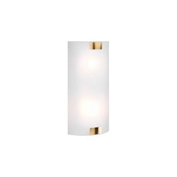 Pura Applique Vetro Rettangolare Ganci Metallo Ottone Invecchiato L.20 X H.40Cm Trio Ottone antico