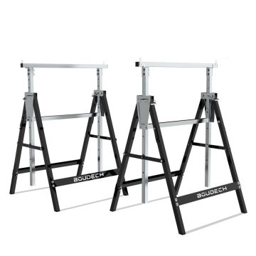 Coppia di cavalletti telescopici in metallo Boudech Grigio 15%