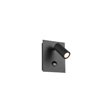 Tunga Spot Led Orientabile Antracite Da Esterno Con Sensore H. 12Cm Ip54 Trio Antracite