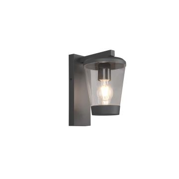 Cavado Applique Da Esterno Antracite Con Diffusore Trasparente Ip44 H. 28Cm Trio Antracite