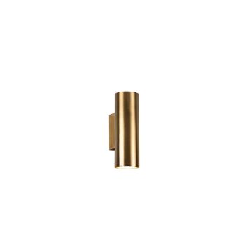 Marley Applique Cilindro Metallo Ottone Anticato Biemissione H. 18Cm Trio Ottone antico