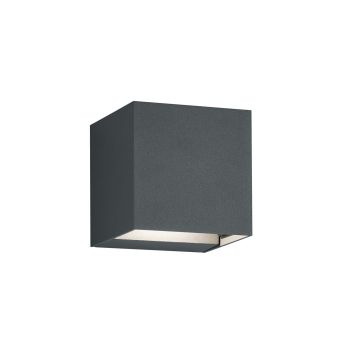 Adaja Applique 3 Led Cubo Antracite Angolo Apertura Regolabile Da 0° A 90° L. 8 X H.8 Trio Antracite