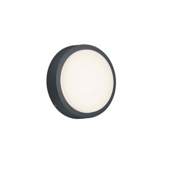 Breg Plafoniera Led Da Esterno Fusione Di Alluminio Antracite D. 20Cm Trio 