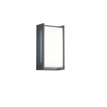 Indus Applique Led Da Esterno Fusione Di Alluminio Antracite H.23,5 Cm Trio Antracite