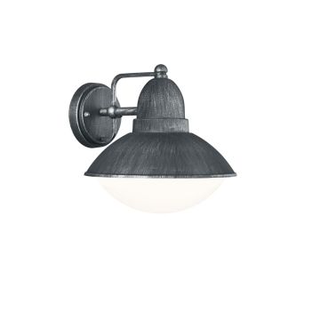 Amur Applique Da Esterno Fusione Di Alluminio Grigio Antico L.22Cm X H. 22,5Cm Trio Argento