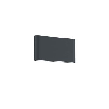 Thames Ii Applique Da Esterno Led Biemissione Fusione Alluminio Antracite Opaco Ip54 L. 17,5Cm Trio Antracite