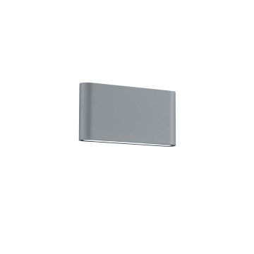 Thames Ii Applique Da Esterno Led Biemissione Fusione Alluminio Alluminio Opaco Ip54 L. 17,5Cm Trio Pervinca