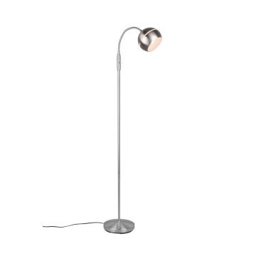 Fletcher Piantana Flessibile Diffusore Sfera Acciaio Satinato H. 144Cm Trio Grigio cenere