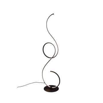 Jive Piantana Led Nera Con Dimmer A Pedale H.118Cm Trio Nero
