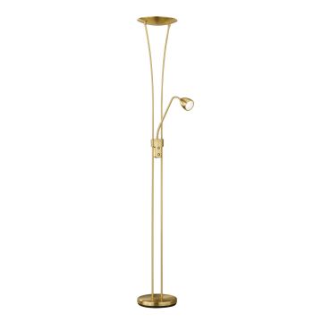 Arizona Piantana Led Ottone Satinato Fanale H180 Trio Ottone antico