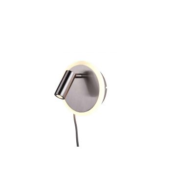 Jordan Applique Led Acciaio Doppia Illuminazione Con Accensione Separata D. 1Cm Trio Grigio cenere