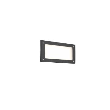 Kelly Applique Led Da Esterno Da Incasso A Parete Fusione Antracite L. 24Cm X H. 11Cm Ip44 Trio Antracite
