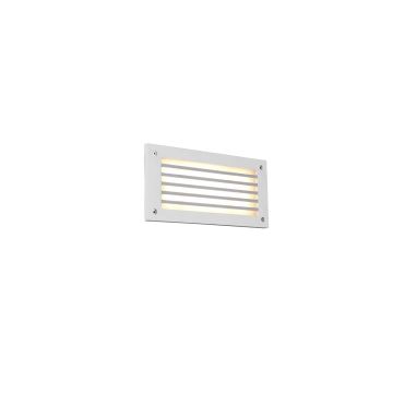 Hardey Applique Led Da Esterno Da Incasso A Parete Fusione Con Griglia Bianca L. 24Cm X H. 11Cm Ip44 Trio Bianco