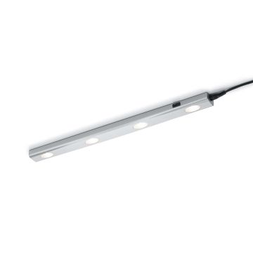 Aragon Reglette Led Alluminio 4 Punti Di Luce L.56 Trio Bianco