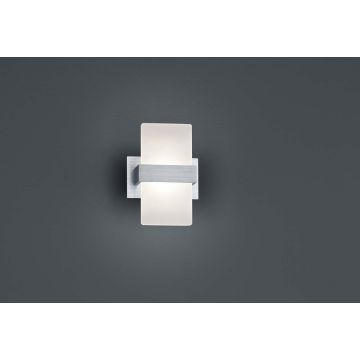 Platon Applique Led Alluminio Con Diffusore Metacrilato L.13Xh.18 Cm Con Interr. Trio Gainsboro