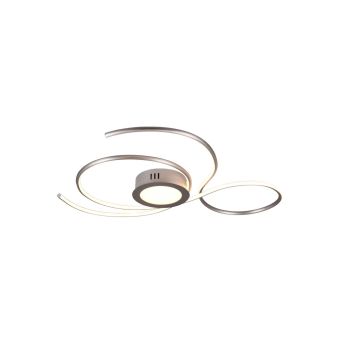 Jive Plafoniera Led Acciaio Satinato Con Telecomando Multifunzione L.80Cm Trio 