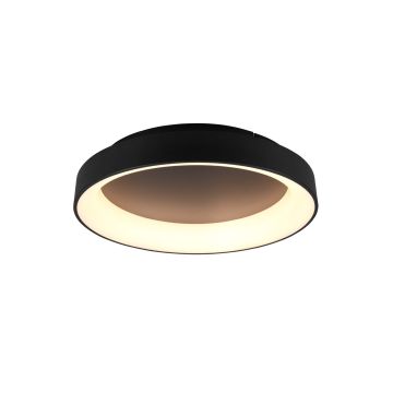 Girona Plafoniera Led Metallo Nero Opaco Con Telecomando Multifunzione D. 60Cm Trio 