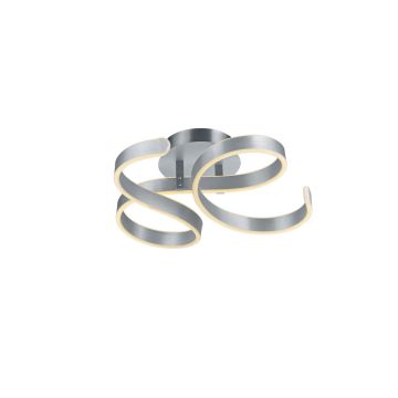 Francis Plafoniera Led Vortici Alluminio Satinato Con Regolazione Intensita' Con Interruttore D.57Cm Trio 