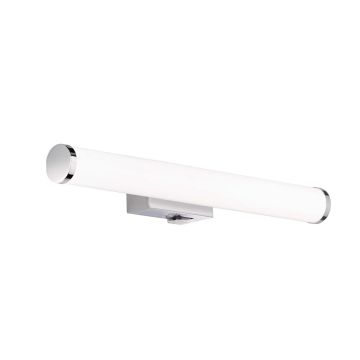 Mattimo Applique Led Per Bagno Metallo Cromato E Diffusore Bianco Ip44 Con Interruttore L. 40Cm Trio Grigio 25%