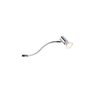 Giada H2O Applique Spot Orientabile Cromo Da Avvitare Su Specchio Ip44 H. 11,5Cm Trio Grigio 25%